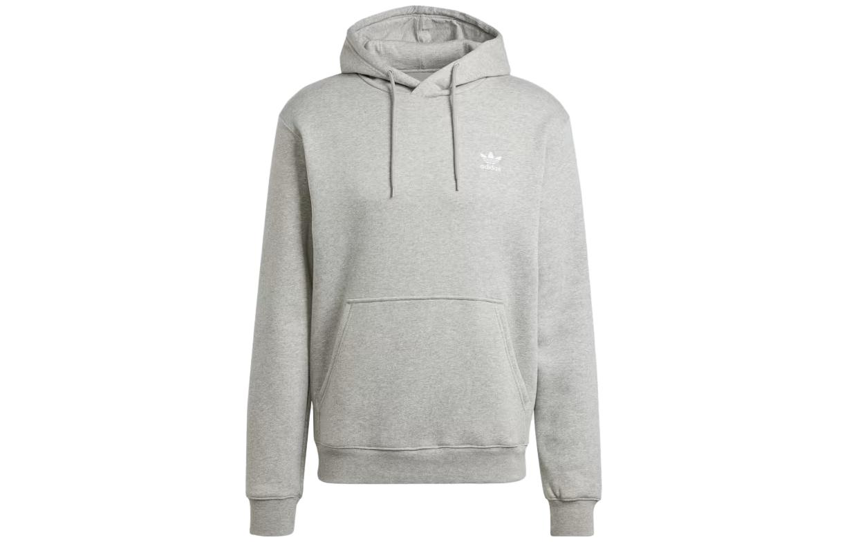 adidas Originals Trefoil Essentials Grey Hoodie with Logo IM4525