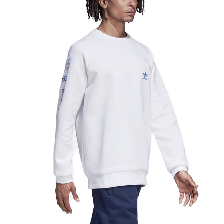Purchase adidas Originals Trefoil Graphic Crewneck Sweatshirt White - DP8575