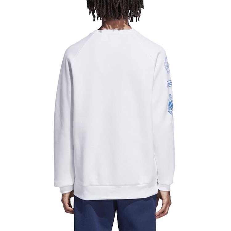 Sizing adidas Originals Trefoil Graphic Crewneck Sweatshirt White - DP8575