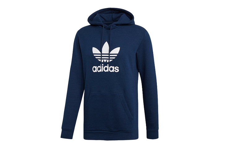 adidas Originals Trefoil Hoodie Lake Blue Pullover for Spring/Autumn EJ9682
