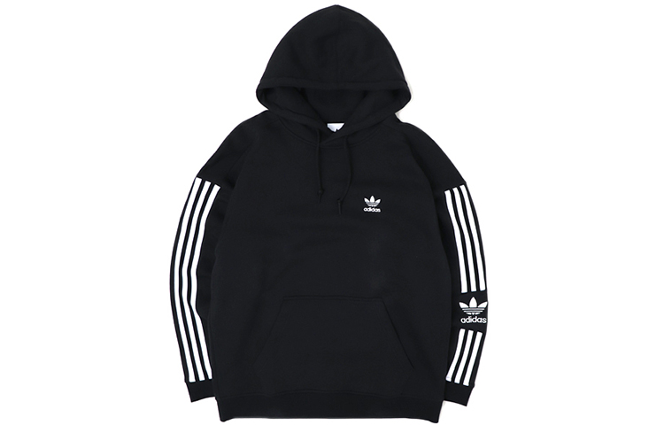 adidas Originals Trefoil Lock Up Pullover Hoodie Black International Edition ED6124