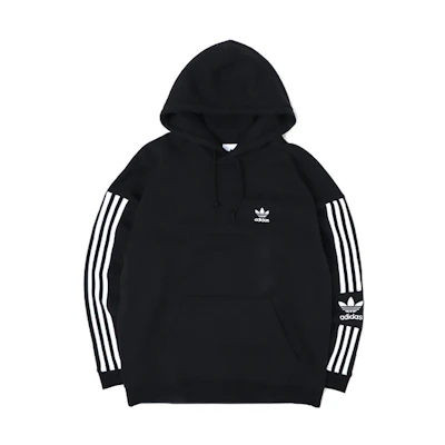 adidas Originals Trefoil Lock Up Pullover Hoodie Black International Edition ED6124