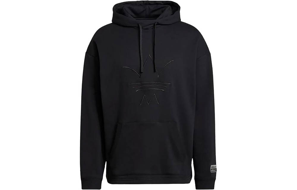 adidas Originals Trefoil Logo Black Hoodie Pullover Casual Sweatshirt H11450