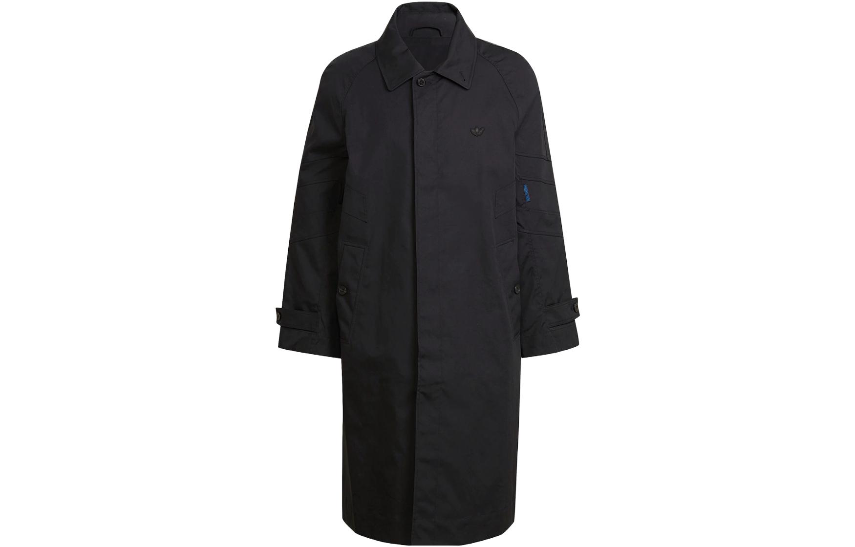 adidas Originals Trefoil Logo Black Mid-Length Jacket for Men HD4791