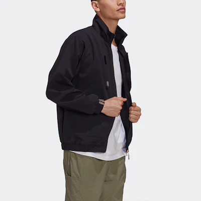 阿迪达斯Originals三叶草标志黑色运动夹克 GJ6728 Details for 阿迪达斯Originals三叶草标志黑色运动夹克 GJ6728