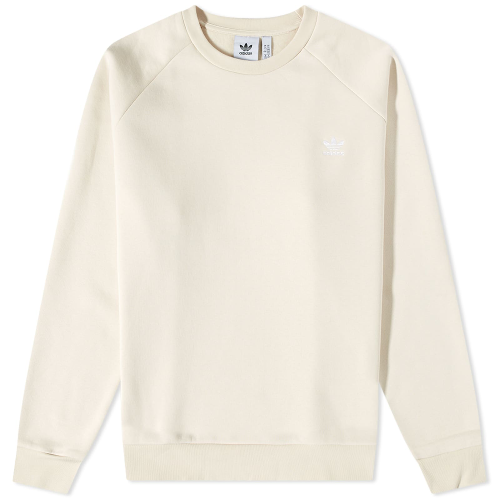 adidas Originals Trefoil Logo Crewneck Sweatshirt Mens Off-White HE9428