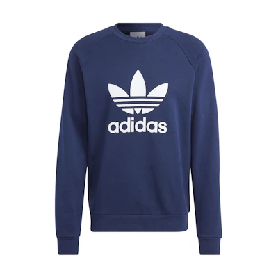 adidas Originals Trefoil Logo Crewneck Sweatshirt Blue Long Sleeve IA4853