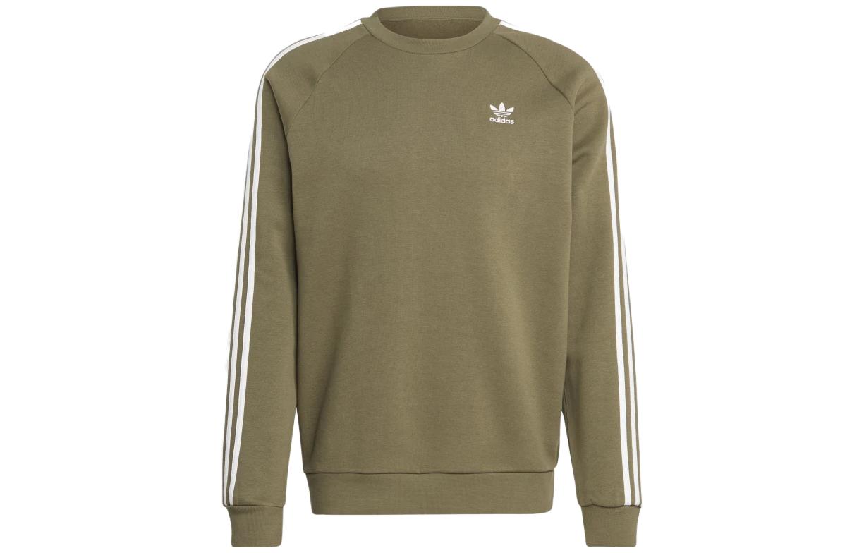 adidas Originals Trefoil Logo Crewneck Sweatshirt Olive Green Long Sleeve IA4864
