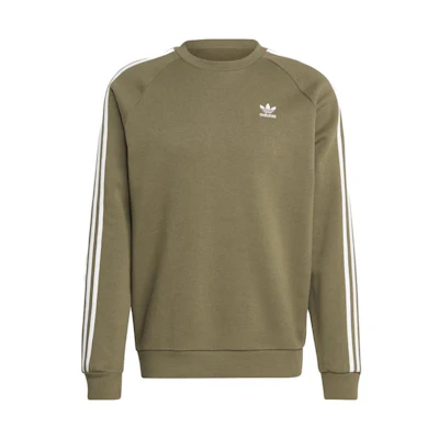 adidas Originals Trefoil Logo Crewneck Sweatshirt Olive Green Long Sleeve IA4864