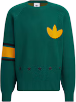 Order adidas Originals 三葉草標誌綠色長袖圓領運動衫 HS7295