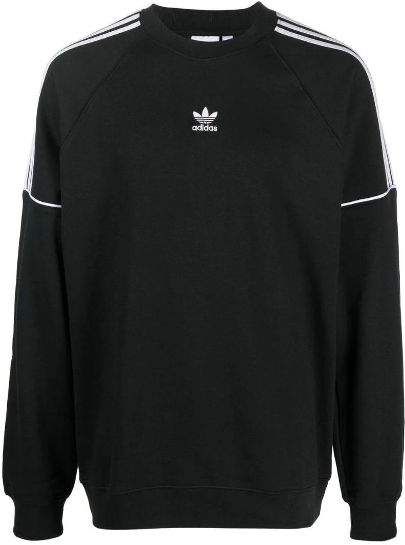 adidas-originals-trefoil-logo-embroidered-3-stripes-crewneck-sweatshirt-black-men-hk-7344