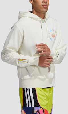 阿迪达斯三叶草刺绣Logo男女通用白色连帽衫 H43970 Purchase 阿迪达斯三叶草刺绣Logo男女通用白色连帽衫 H43970