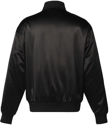 阿迪达斯三叶草刺绣标志缎面夹克黑色秋季款 H09165 Lookbook 阿迪达斯三叶草刺绣标志缎面夹克黑色秋季款 H09165