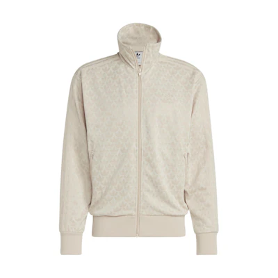 adidas Originals Trefoil Logo Embroidered Zip-Up Jacket Beige - HZ4154