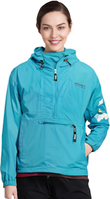 アディダスオリジナルス トレフォイルロゴ ハーフジップフーディー ブルーグリーン HZ1153 Details for アディダスオリジナルス トレフォイルロゴ ハーフジップフーディー ブルーグリーン HZ1153