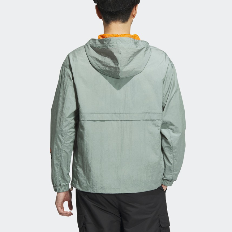 Shop 아디다스 오리지널 트레포일 로고 후디 재킷 실버 그레이 그린 남성용 IK8594