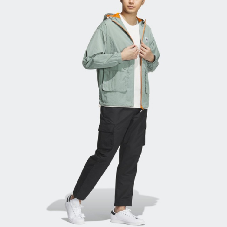 Purchase 아디다스 오리지널 트레포일 로고 후디 재킷 실버 그레이 그린 남성용 IK8594