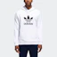 Lookbook adidas Originals Sudadera Blanca con Logo Trefoil - Bolsillo Frontal Pullover DU7780