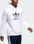 Details for adidas Originals Sudadera Blanca con Logo Trefoil - Bolsillo Frontal Pullover DU7780