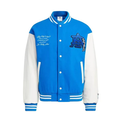 adidas Originals Trefoil Logo Print Casual Sports Jacket Blue - IA3900