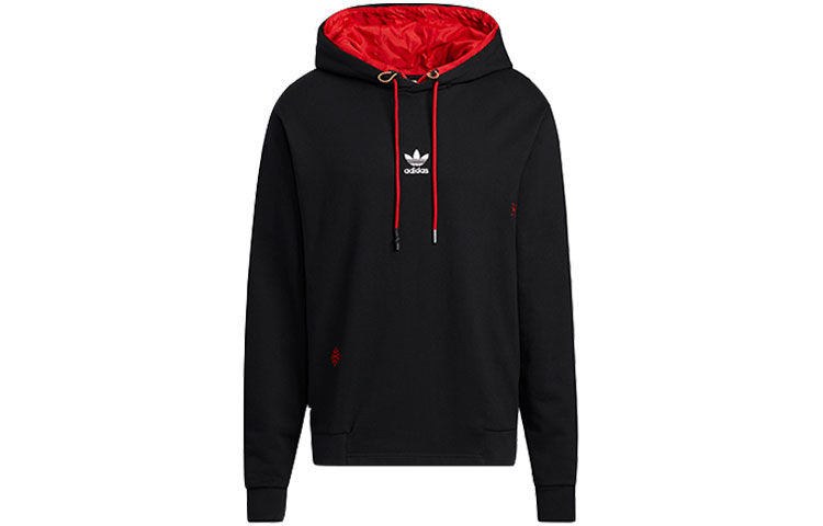 adidas Originals Trefoil Logo Print Hoodie Black (Unisex) HC0562