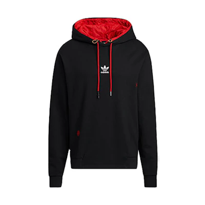 adidas Originals Trefoil Logo Print Hoodie Black (Unisex) HC0562