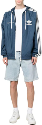 adidas Originals Jaket Hoodie Biru Logo Trefoil dengan Tali Serut HL9281 Lookbook adidas Originals Jaket Hoodie Biru Logo Trefoil dengan Tali Serut HL9281