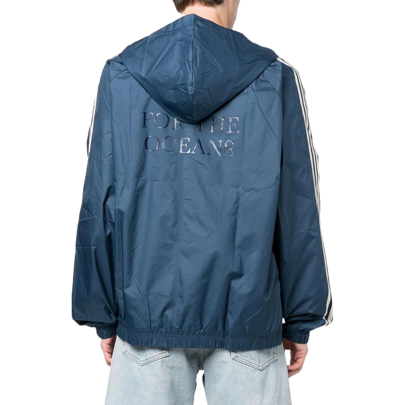 Purchase adidas Originals Jaket Hoodie Biru Logo Trefoil dengan Tali Serut HL9281