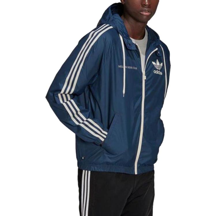 Details for adidas Originals Jaket Hoodie Biru Logo Trefoil dengan Tali Serut HL9281