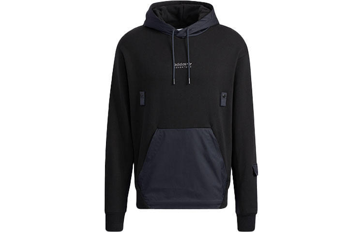 adidas Originals Trefoil Logo Pullover Hoodie Black () HC0364