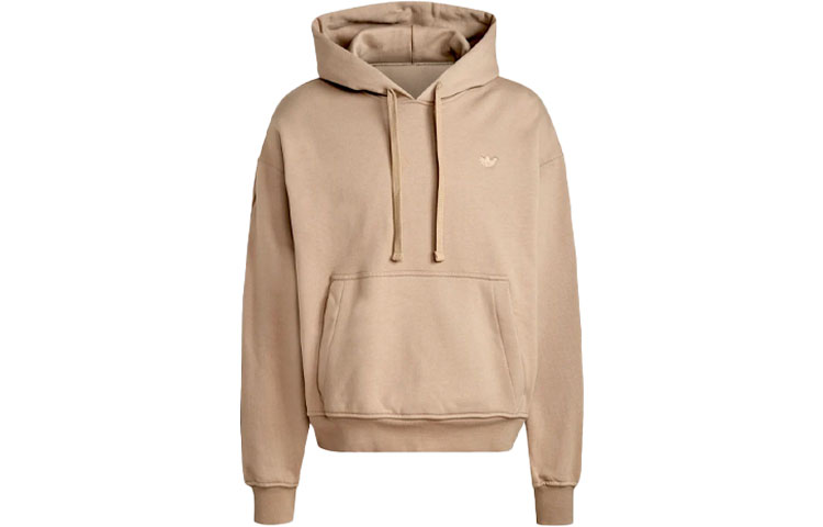 adidas Originals Trefoil Logo Solid Color Hoodie Brown Sportswear H33452