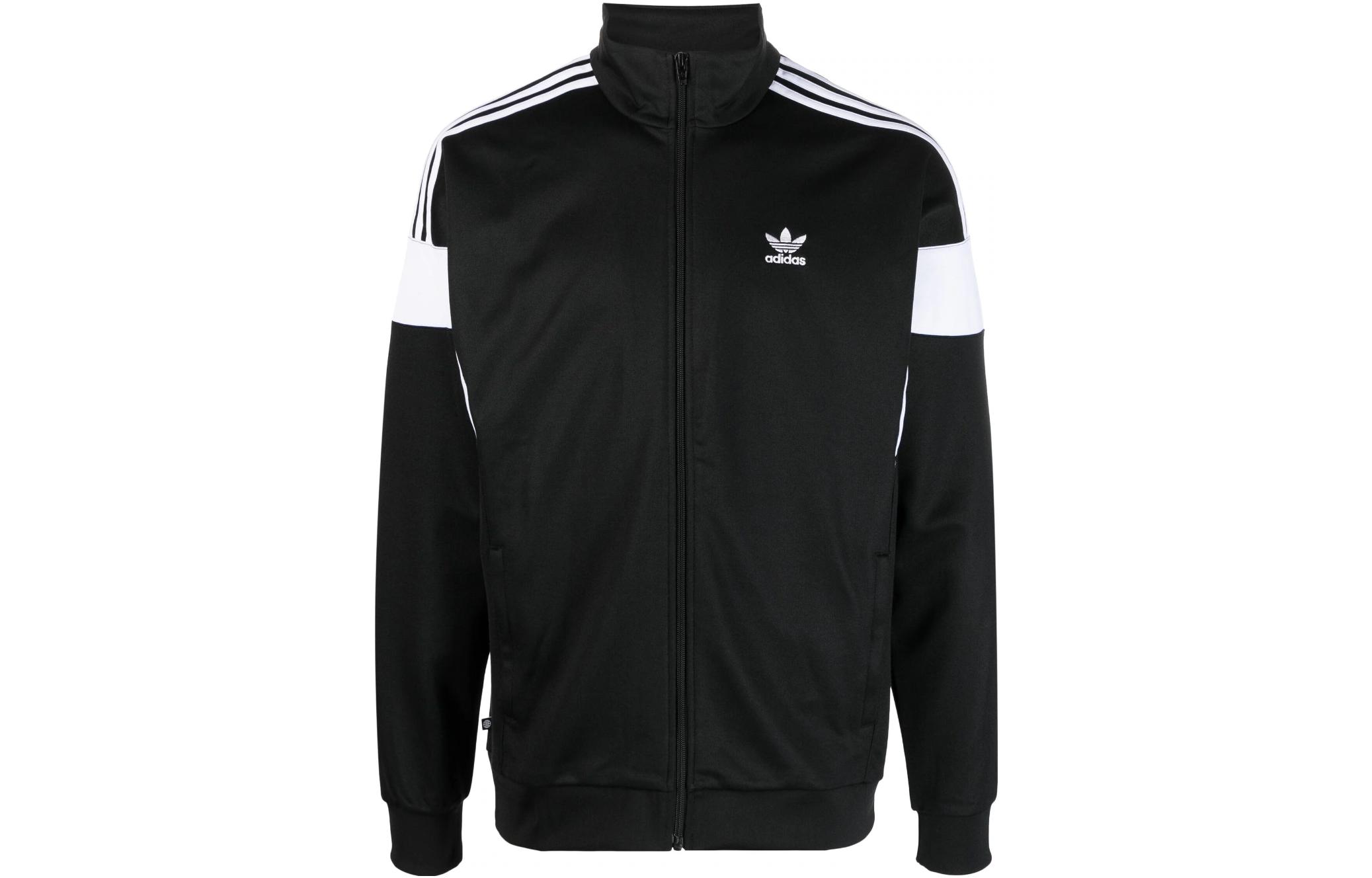 adidas Originals Trefoil Logo Striped Retro Track Jacket Black HS2064