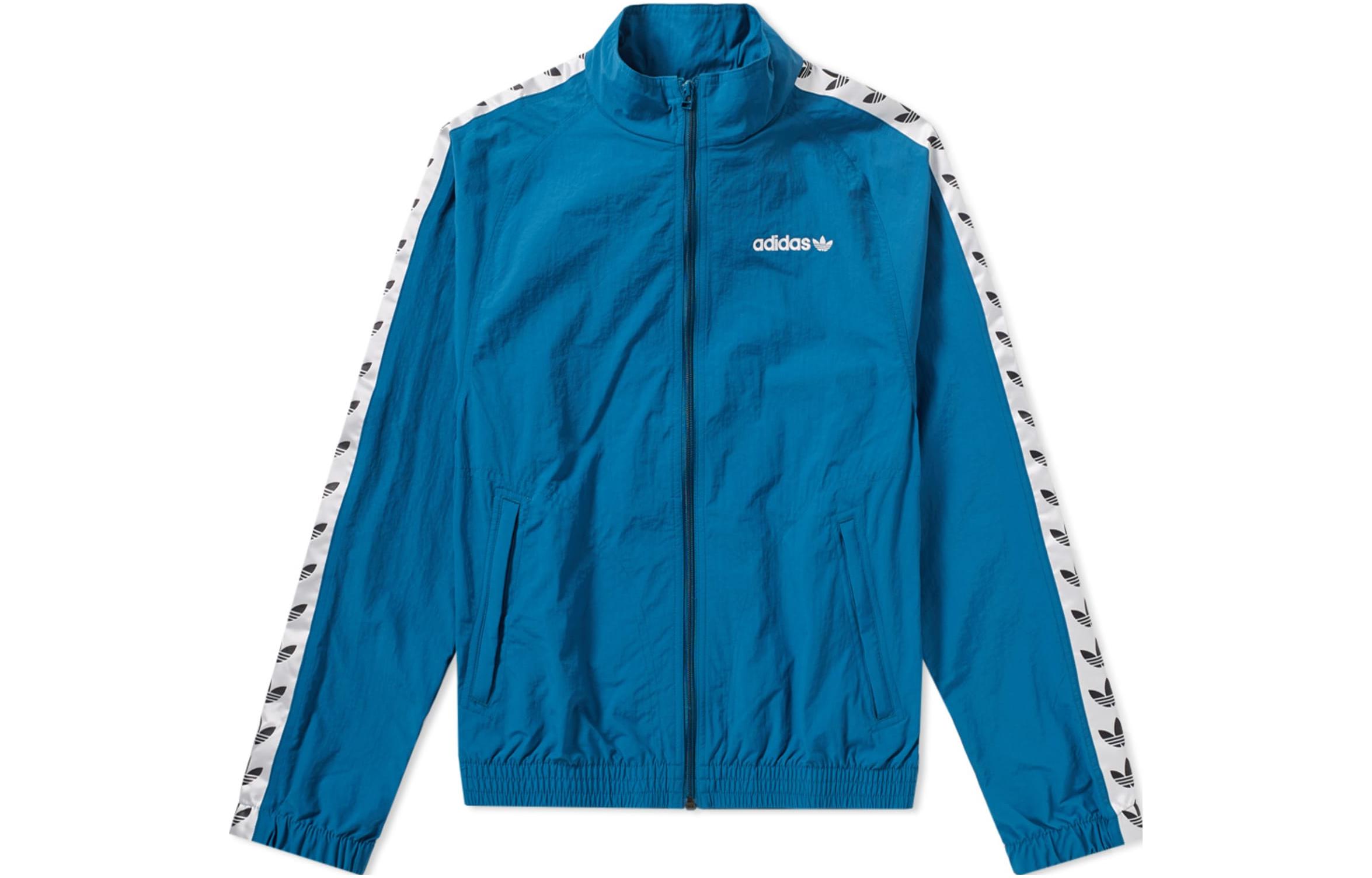 adidas Originals Trefoil Logo Tape Track Jacket Blue CE4827