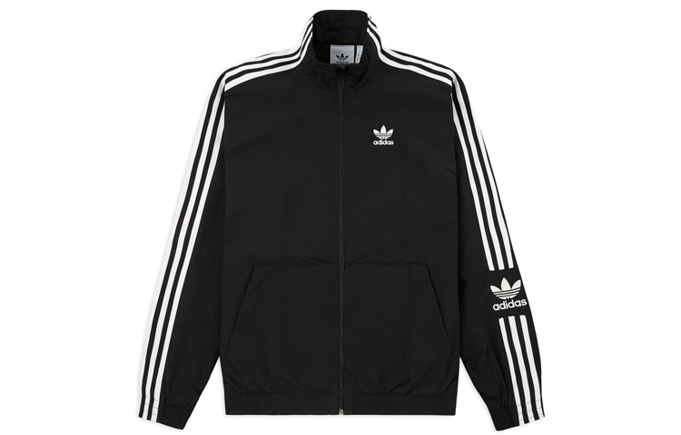 adidas Originals Trefoil Logo Track Jacket Black Vintage Style ED6092