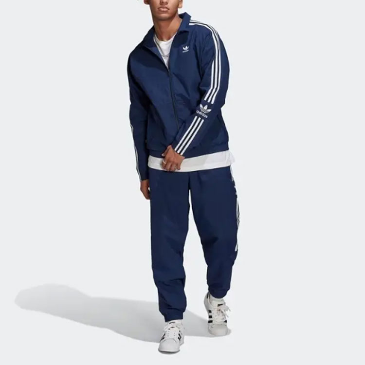 Details for 阿迪达斯三叶草标志蓝色运动夹克 - 秋季系列 HL2189