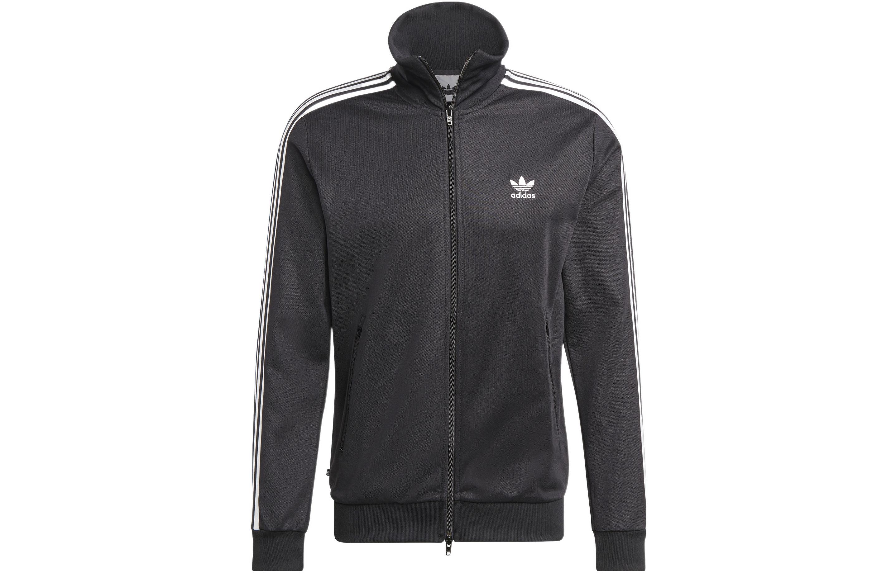 adidas Originals Trefoil Logo Zip-Up Retro Track Jacket Black () IA4778