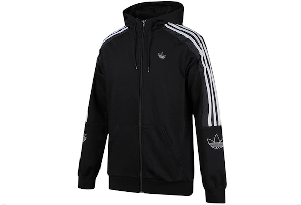 아디다스 오리지널 트레포일 아웃라인 플리스 지퍼 후드 자켓 블랙 ED4693 Shop 아디다스 오리지널 트레포일 아웃라인 플리스 지퍼 후드 자켓 블랙 ED4693