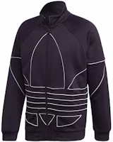 adidas Originals Trefoil Outline Track Jacket Black Casual Sportswear GE0810 adidas Originals Trefoil Outline Track Jacket Black Casual Sportswear GE0810