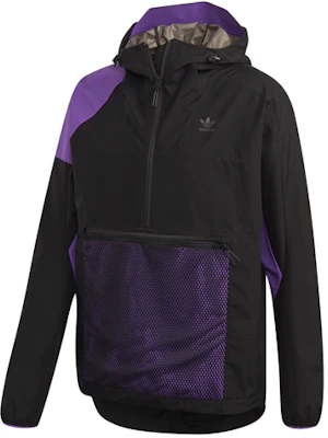 adidas Originals Trefoil Jaket Half-Zip Packable Hitam Kasual Sukan. FM3679 Order adidas Originals Trefoil Jaket Half-Zip Packable Hitam Kasual Sukan. FM3679