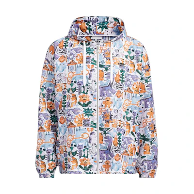 adidas Originals Trefoil Print Hoodie Jacket Multicolor Unisex HR6438