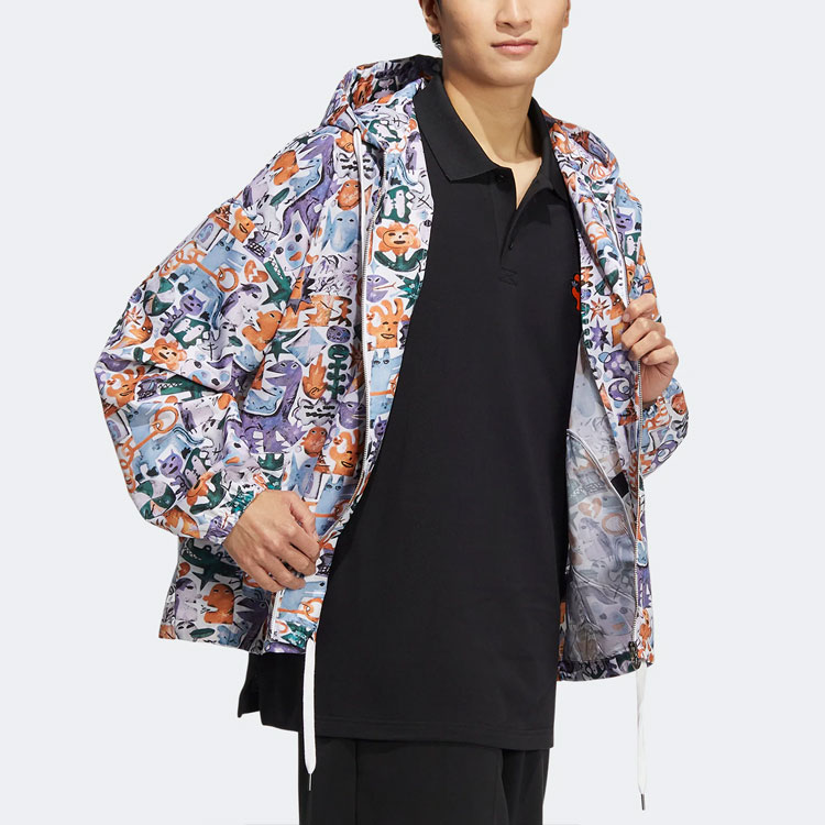 Purchase adidas Originals Hoodie Jaket Trefoil Print Multicolor Unisex. HR6438