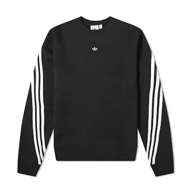 adidas Originals Trefoil Pullover Sweatshirt Black Loose Fit Autumn Style FM1522