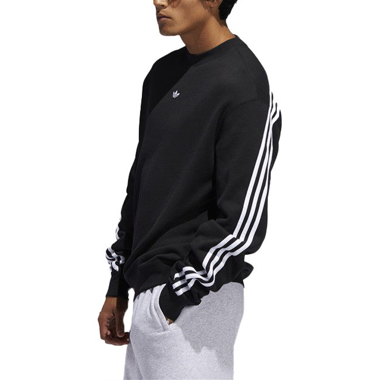 Details for adidas Originals 三葉草黑色寬鬆休閒秋季連帽衫 FM1522