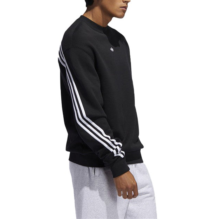 Sizing adidas Originals 三葉草黑色寬鬆休閒秋季連帽衫 FM1522