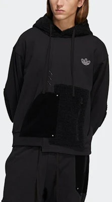 아디다스 오리지널 트레포일 퍼펫 시리즈 패치워크 후디 유니섹스 블랙 HC0352 Shop 아디다스 오리지널 트레포일 퍼펫 시리즈 패치워크 후디 유니섹스 블랙 HC0352