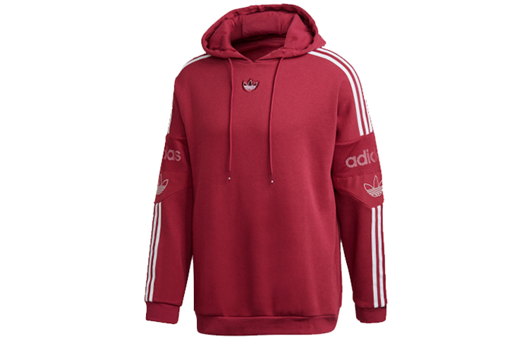adidas Originals Trefoil Red Hoodie Pullover Sweatshirt ED7116