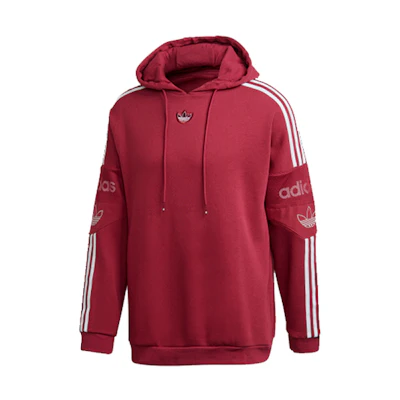 adidas Originals Trefoil Red Hoodie Pullover Sweatshirt ED7116