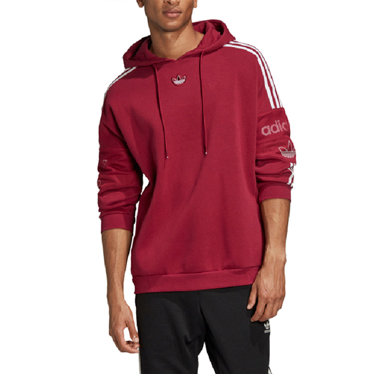 Shop adidas Originals Trefoil Red Hoodie Pullover Sweatshirt ED7116