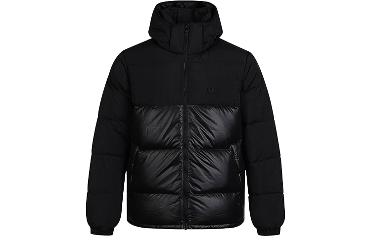 Adidas Originals Trefoil Regen Puff Down Hoodie Winter Jacket Black GE1324 圖 2
