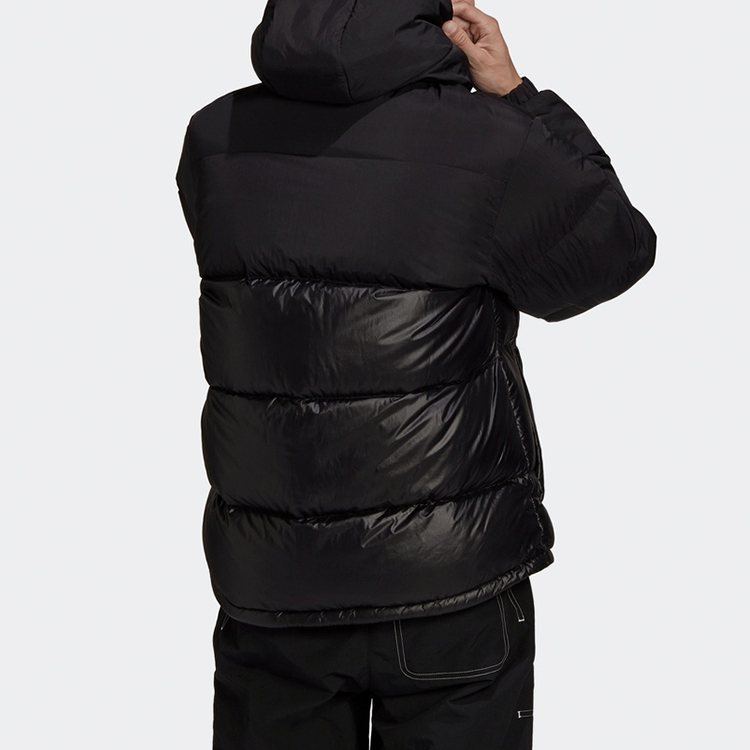Adidas Originals Trefoil Regen Puff Down Hoodie Winter Jacket Black GE1324 圖 5